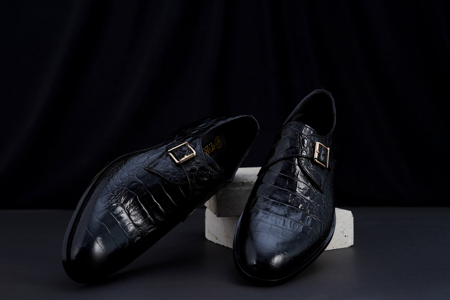 Handcrafted Maroon Double Monk Strap Shoes M-73