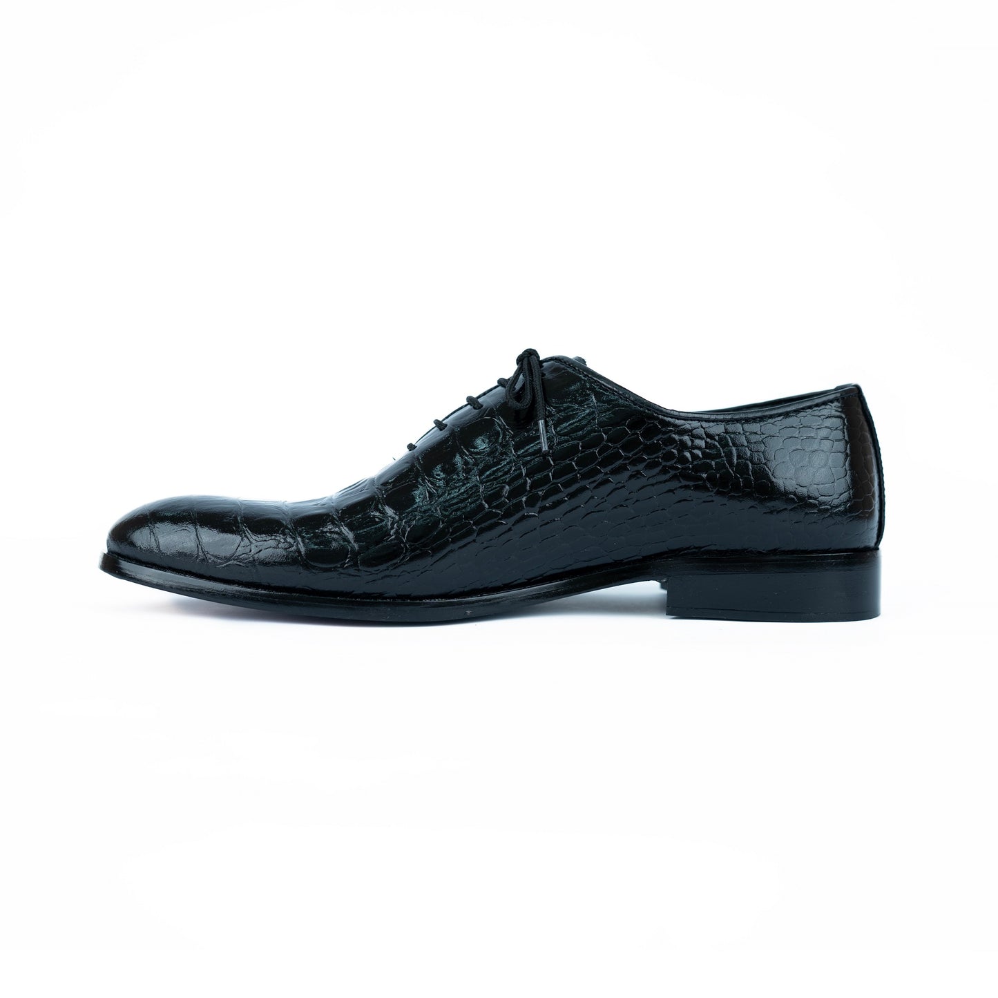 906-Black (Crocodile Texture Formal Shoes)