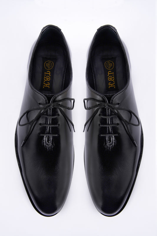 Men’s Black Leather Lace-Up Formal Shoes F-903