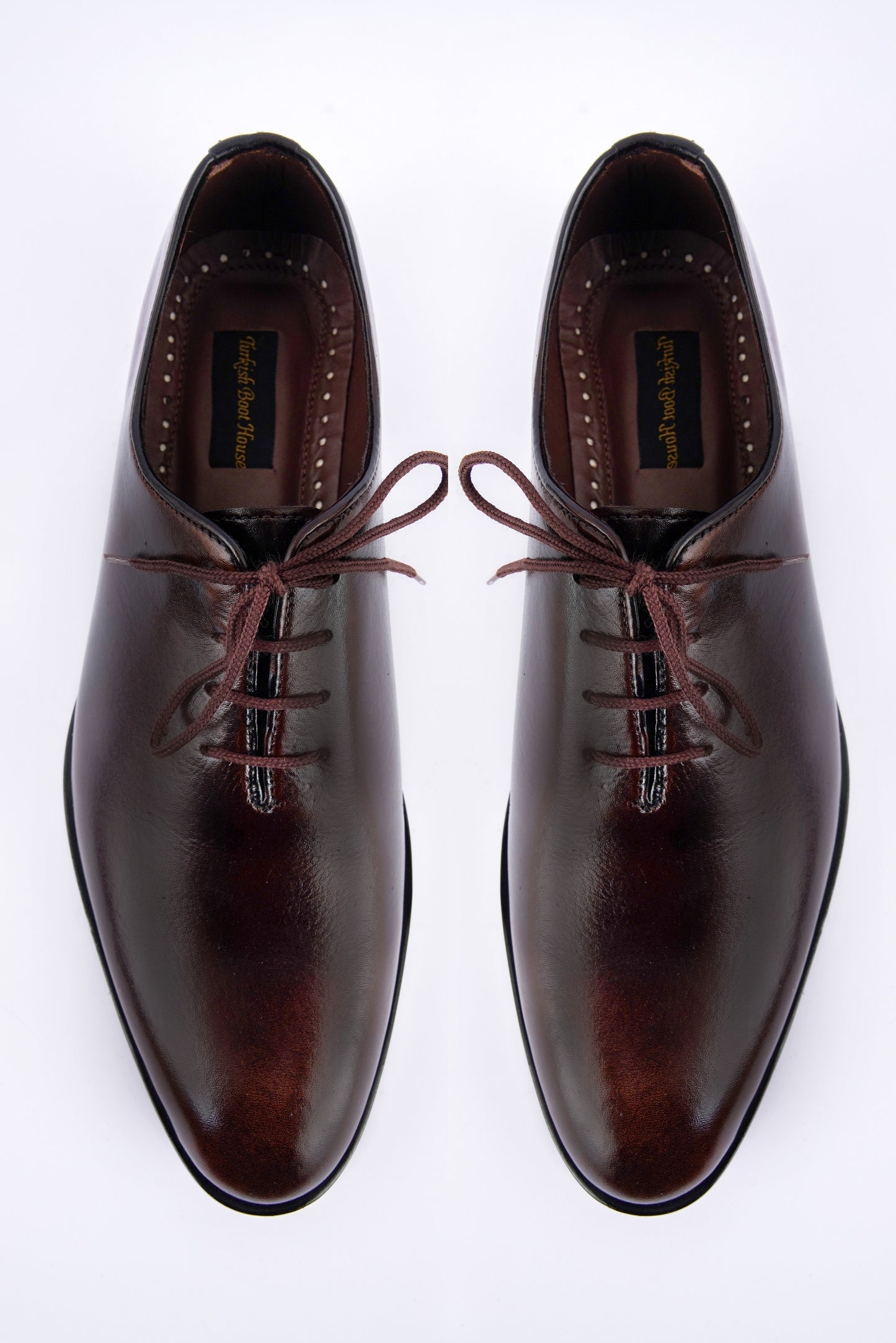 Classic Brown Leather Lace-Up Formal Shoes F-903