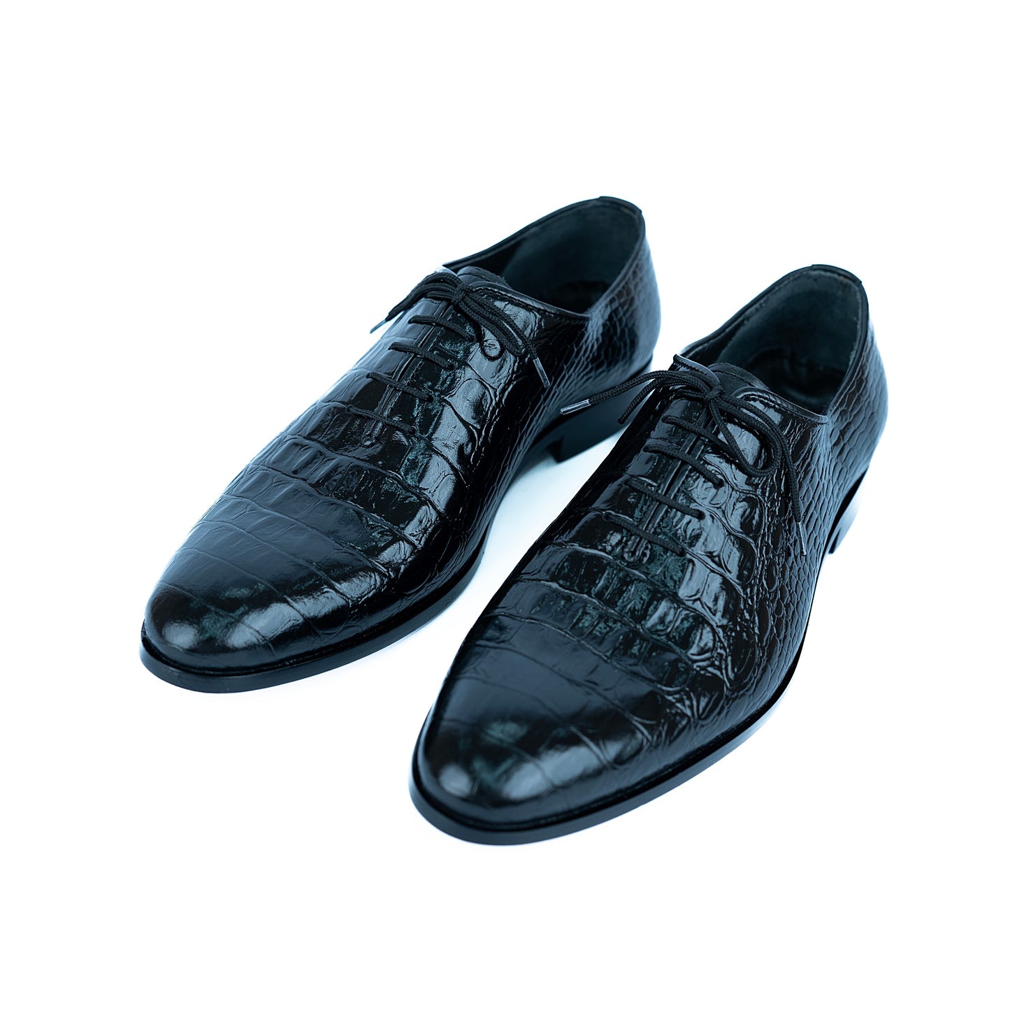 906-Black (Crocodile Texture Formal Shoes)