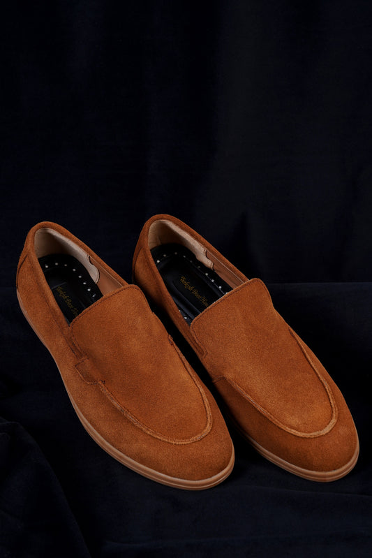 Classic Tan Suede Slip-On Loafers SD-01