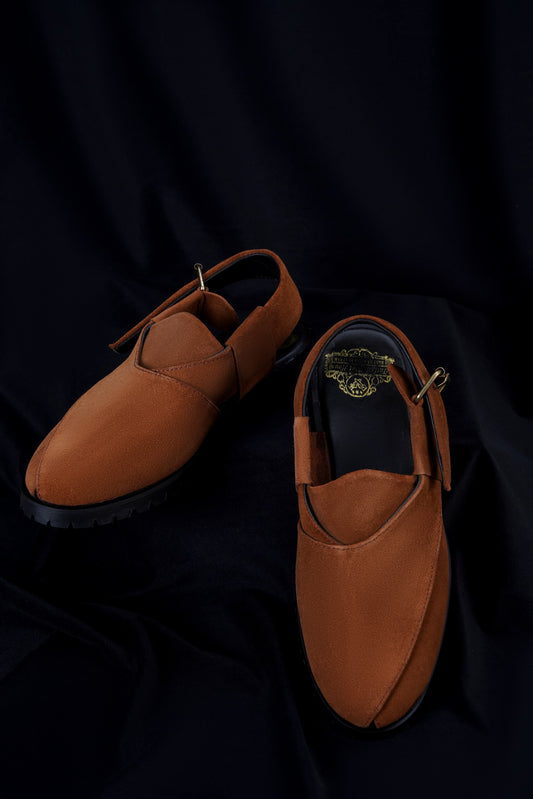 Men’s Classic Brown Leather Back-Strap Sandal – Comfortable Everyday Wear Psh-33