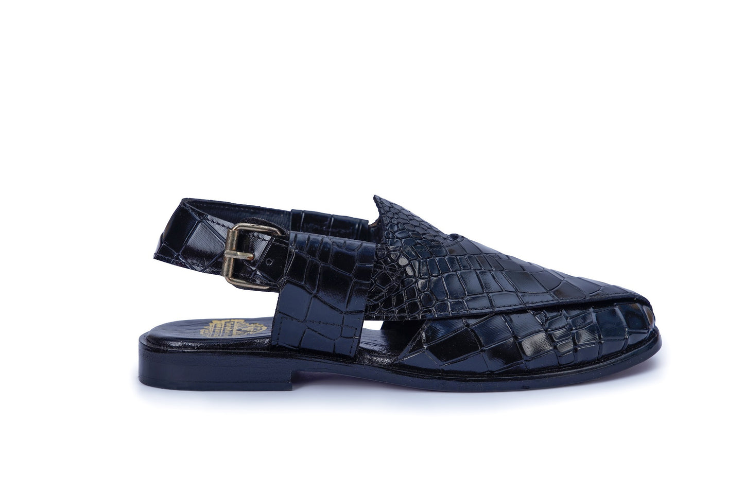 Men’s Black Woven Leather Sandals – Luxury Summer Footwear
