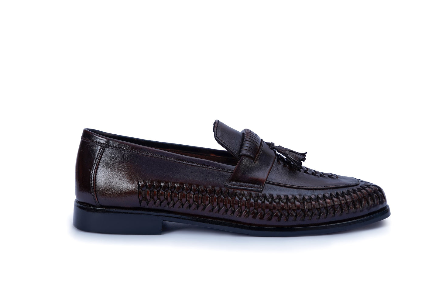 Men’s Brown Handcrafted Leather Loafers – Classic Formal Slip-On Shoes SKU 1025