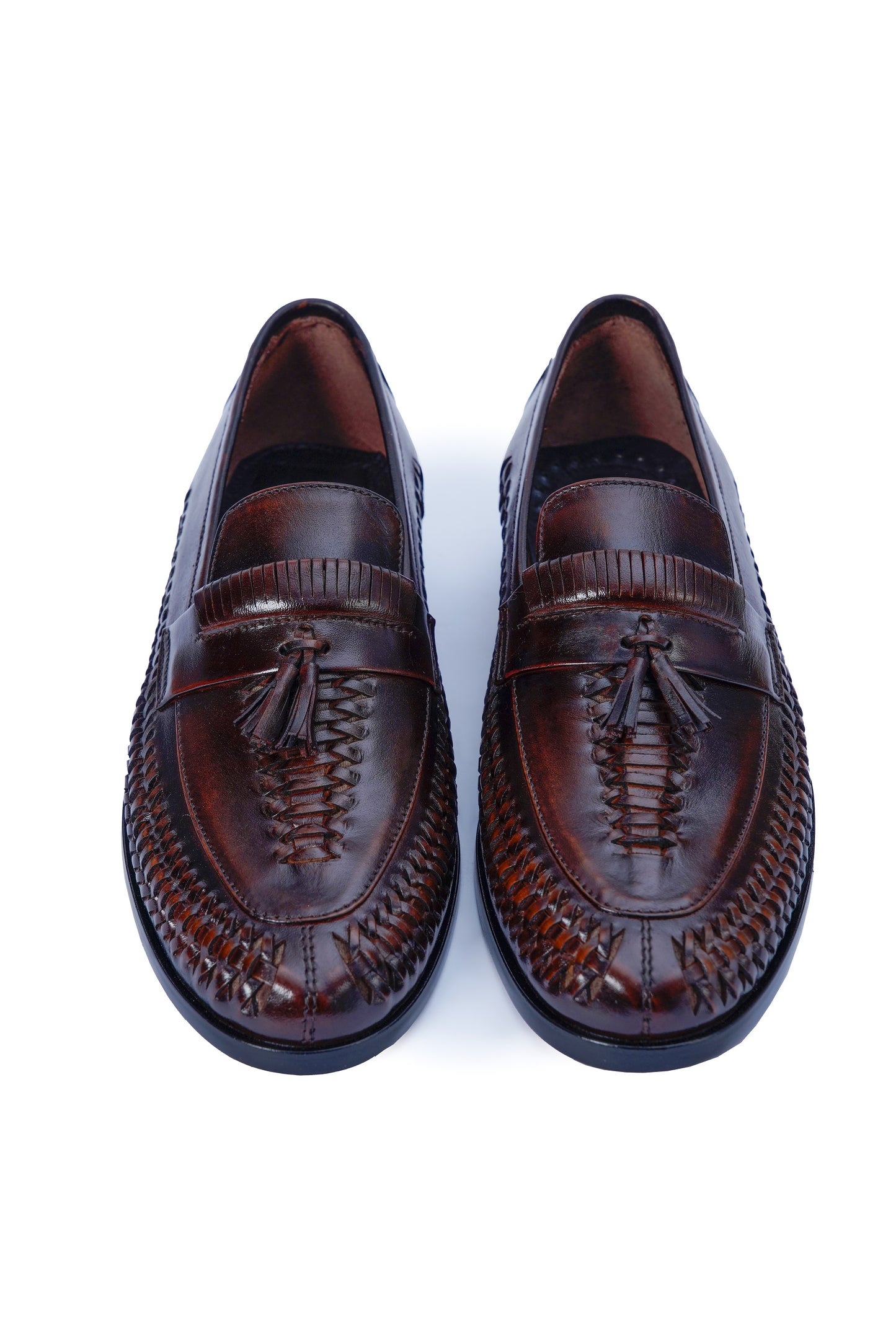 Men’s Brown Handcrafted Leather Loafers – Classic Formal Slip-On Shoes SKU 1025