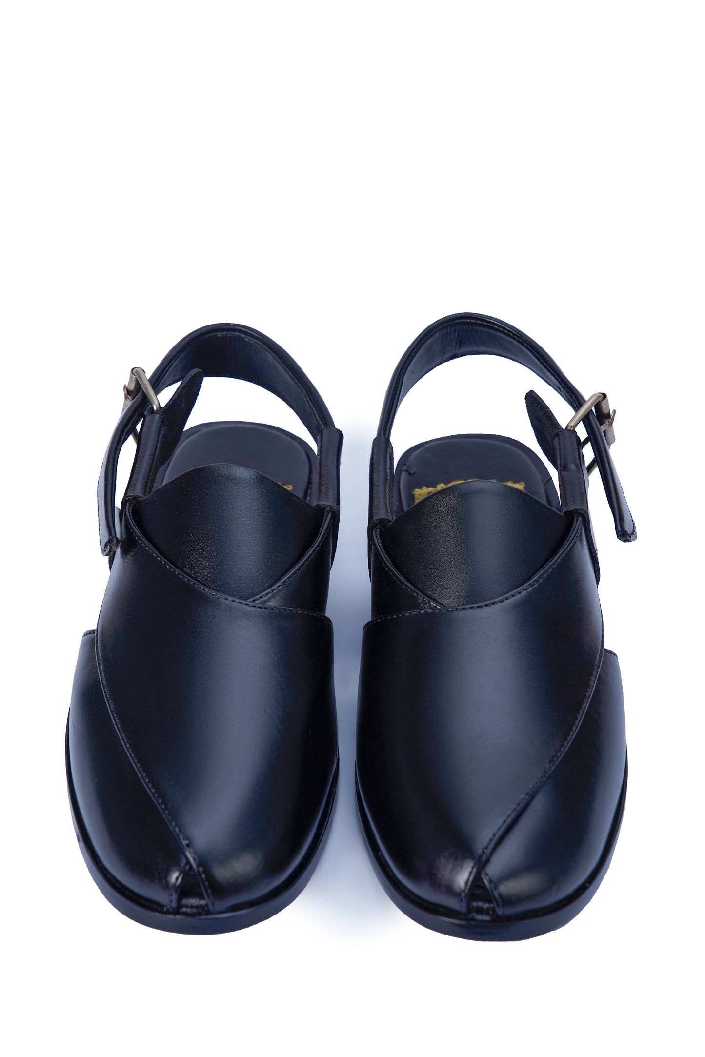 Men’s Black Leather Peshawari Chappal Ps-01
