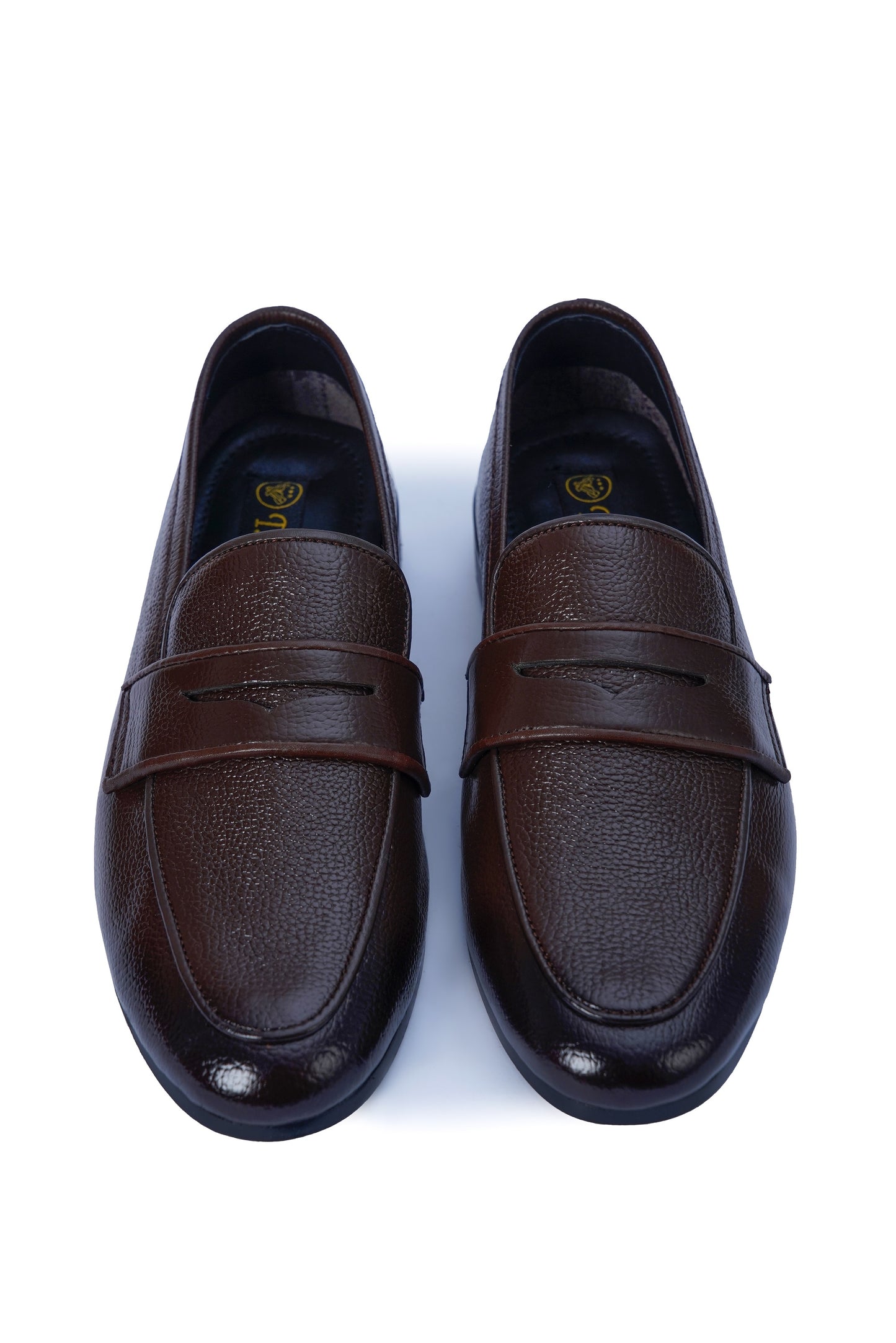 Men’s Classic Black Leather Penny Loafers – Formal Slip-On Shoes
