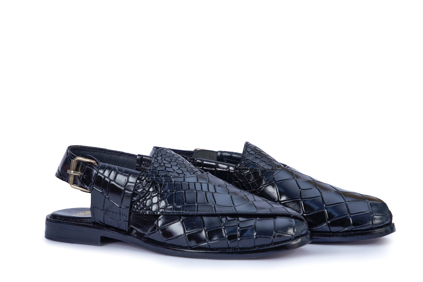 Men’s Black Woven Leather Sandals – Luxury Summer Footwear