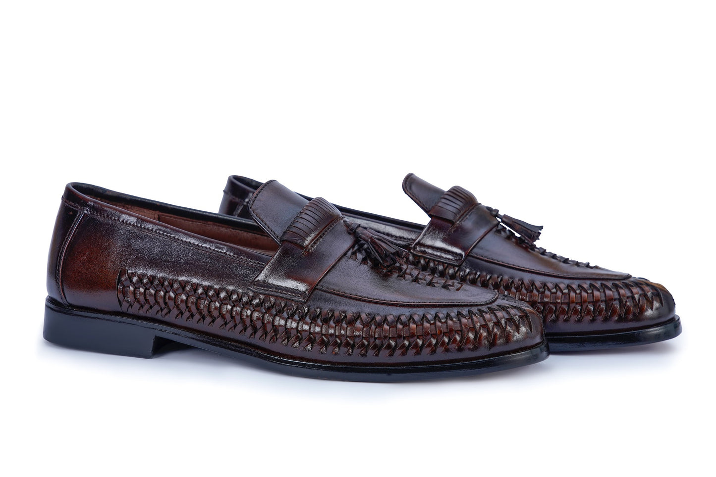 Men’s Brown Handcrafted Leather Loafers – Classic Formal Slip-On Shoes SKU 1025