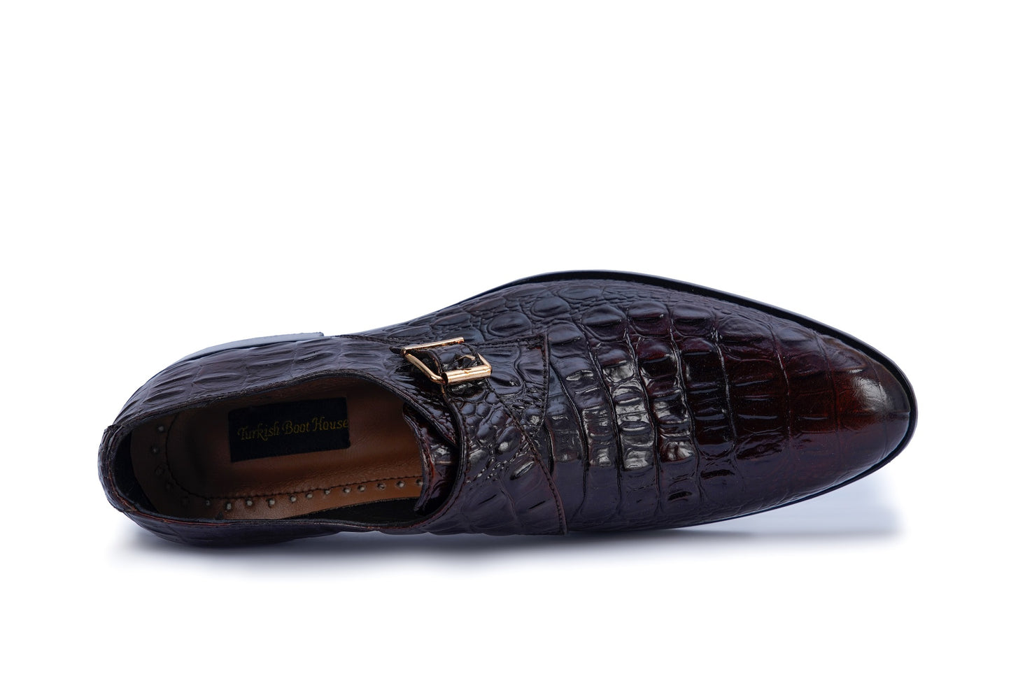 Premium Textured Leather Men’s Formal Shoes – Classic Buckle Design M-73